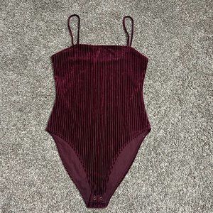 $3/20 Velour ribbed bodysuit